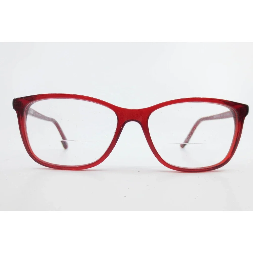 Puma PE0018OCOS 001 Red Rectangular Eyeglasses Frames 52-15-135 Mens Womens